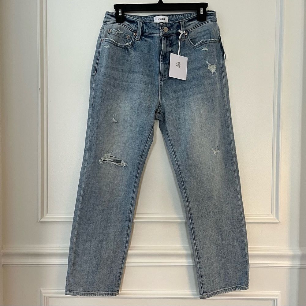 Womens Pistola Lenora straight leg Spring Light Wash stretch Jeans, 29, NWT - Picture 5 of 5